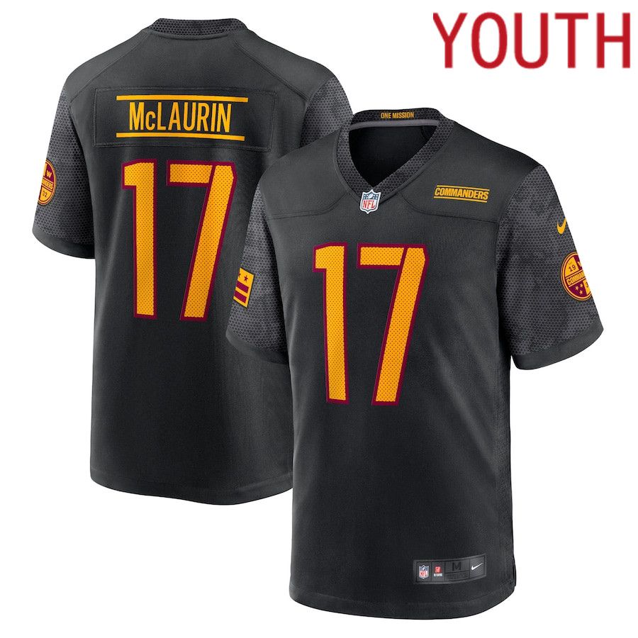 Youth Washington Commanders #17 Terry McLaurin Nike Black Alternate Game NFL Jersey->youth nfl jersey->Youth Jersey